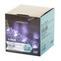 Lampy solarne gruntowe najazdowe ogrodowe wbijane świecący dysk 8LED 4szt. ciepły biały
