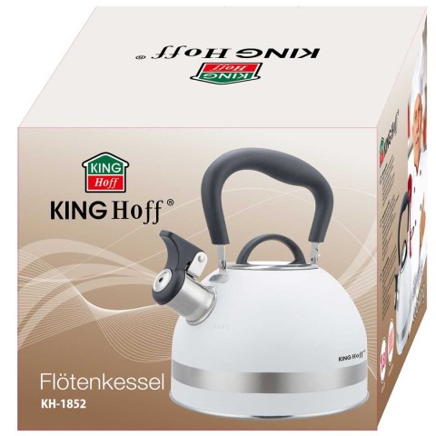 CZAJNIK 1,8L Z GWIZDKIEM KINGHOFF KH-1852 BIAŁY CZAJNIK 1,8L Z GWIZDKIEM KINGHOFF KH-1852 BIAŁY