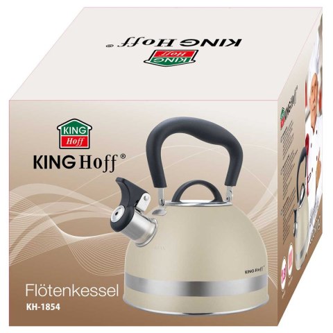 CZAJNIK 1,8L Z GWIZDKIEM KINGHOFF KH-1854 BEŻOWY CZAJNIK 1,8L Z GWIZDKIEM KINGHOFF KH-1854 BEŻOWY