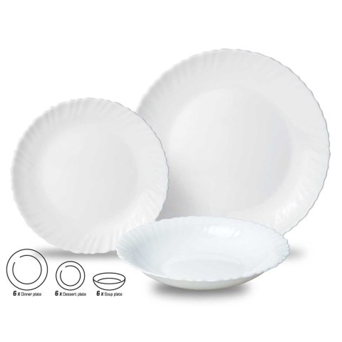 KOMPLET OBIADOWY OPAL DLA 6 OSÓB 18 ELEM. KINGHOFF KH-1875 KOMPLET OBIADOWY OPAL DLA 6 OSÓB 18 ELEM. KINGHOFF KH-1875