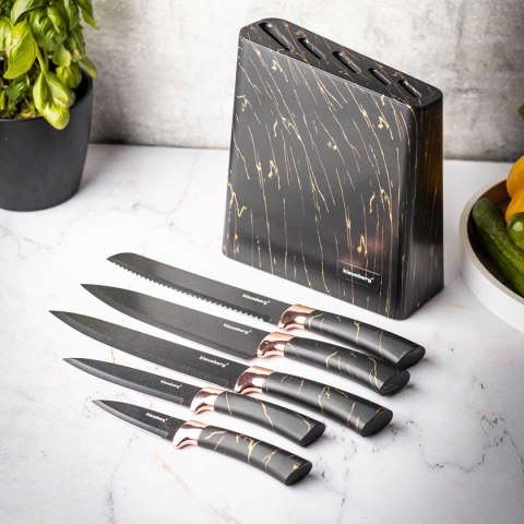 ZESTAW 5 NOŻY KUCHENNYCH W BLOKU KLAUSBERG KB-7768 ZESTAW 5 NOŻY KUCHENNYCH W BLOKU KLAUSBERG KB-7768