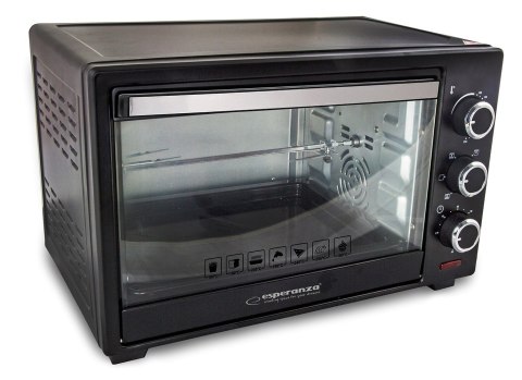 Mini piekarnik z konwekcją i rożnem Esperanza NAPOLI EKO006 (Pokrętło; 1600W; kolor czarny) Mini piekarnik z konwekcją i rożnem Esperanza NAPOLI EKO006 (Pokrętło; 1600W; kolor czarny)