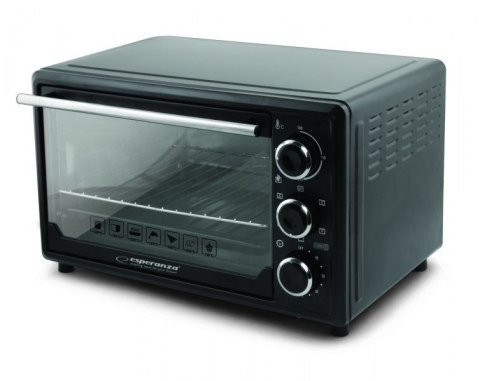 Mini piekarnik z konwekcją i rożnem Esperanza NAPOLI EKO006 (Pokrętło; 1600W; kolor czarny) Mini piekarnik z konwekcją i rożnem Esperanza NAPOLI EKO006 (Pokrętło; 1600W; kolor czarny)