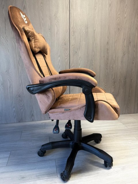 Fotel obrotowy gamingowy HERO ENZO BROWN ALCANTARA