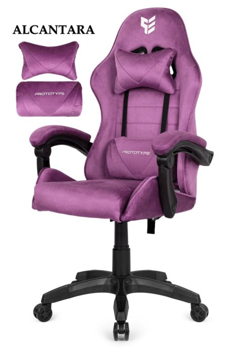 Fotel obrotowy gamingowy HERO ENZO PURPLE ALCANTARA Fotel obrotowy gamingowy HERO ENZO PURPLE ALCANTARA