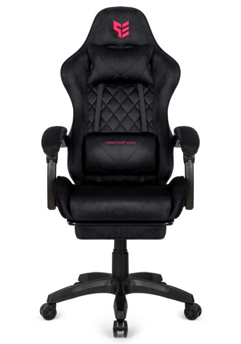 Fotel obrotowy gamingowy HERO POKER PRO BLACK ALCANTARA