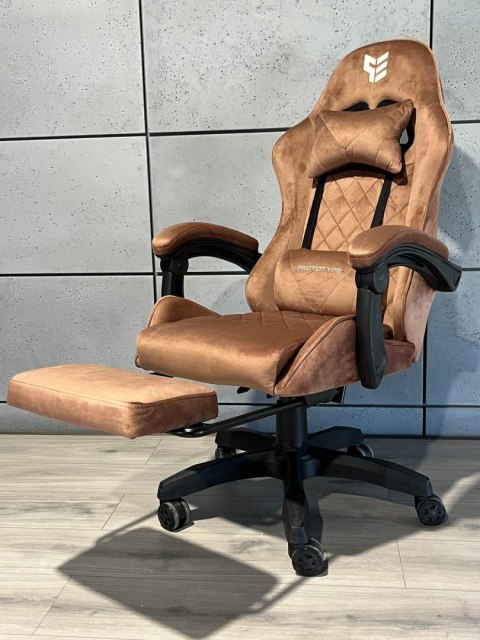 Fotel obrotowy gamingowy HERO POKER PRO BROWN ALCANTARA Fotel obrotowy gamingowy HERO POKER PRO BROWN ALCANTARA