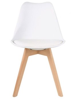 Krzesło skandynawskie MONZA WHITE PU