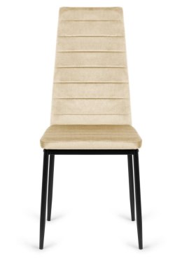 Krzesło tapicerowane VALVA LINE VELVET BEIGE