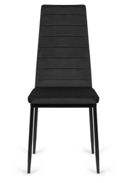 Krzesło tapicerowane VALVA LINE VELVET BLACK
