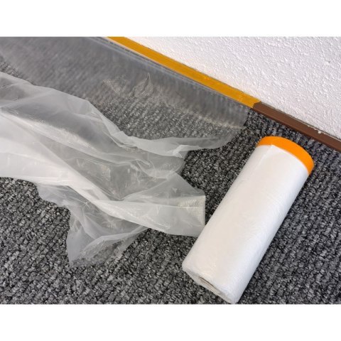 Folia malarska z taśmą 270 cm x 33m ANTYCHLAP Folia malarska z taśmą 270 cm x 33m ANTYCHLAP