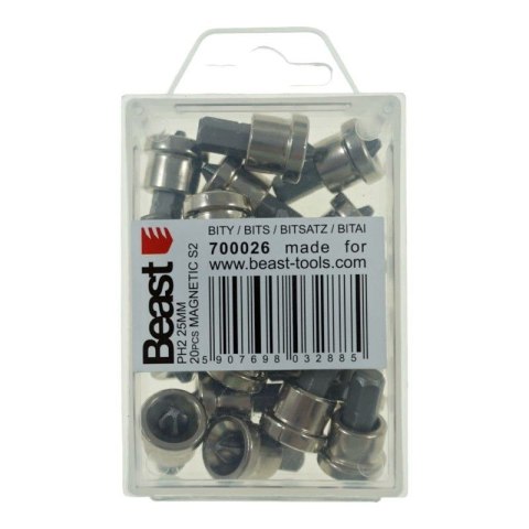 KOŃCÓWKI WKRĘTAKOWE DO PŁYT GIPSOWYCH PH2 S2 25MM MAGNETIC 20SZT KOŃCÓWKI WKRĘTAKOWE DO PŁYT GIPSOWYCH PH2 S2 25MM MAGNETIC 20SZT