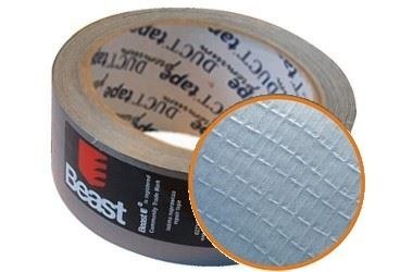 Taśma naprawcza zbrojona mocna DUCT TAPE 50mm 25m szara srebrna tkaninowa Taśma naprawcza zbrojona mocna DUCT TAPE 50mm 25m szara srebrna tkaninowa