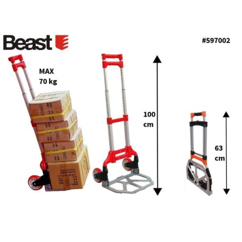 Wózek transportowy magazynowy składany aluminium 75kg młynarka Wózek transportowy magazynowy składany aluminium 75kg młynarka