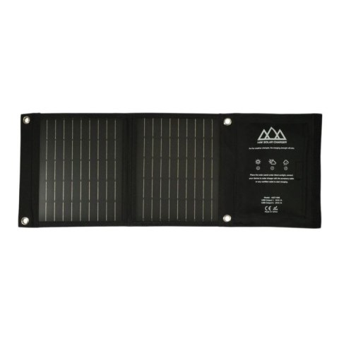 Ładowarka solarna turystyczna panel słoneczny 14W podwójne USB wyjście 5V/2.1A Ładowarka solarna turystyczna panel słoneczny 14W podwójne USB wyjście 5V/2.1A