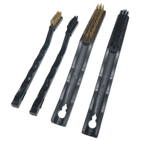 Zestaw szczotek drucianych mosiądz nylon 2x 40mm 2x100mm Zestaw szczotek drucianych mosiądz nylon 2x 40mm 2x100mm
