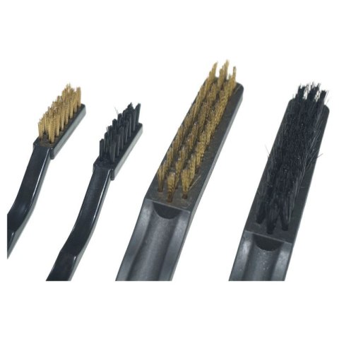 Zestaw szczotek drucianych mosiądz nylon 2x 40mm 2x100mm Zestaw szczotek drucianych mosiądz nylon 2x 40mm 2x100mm
