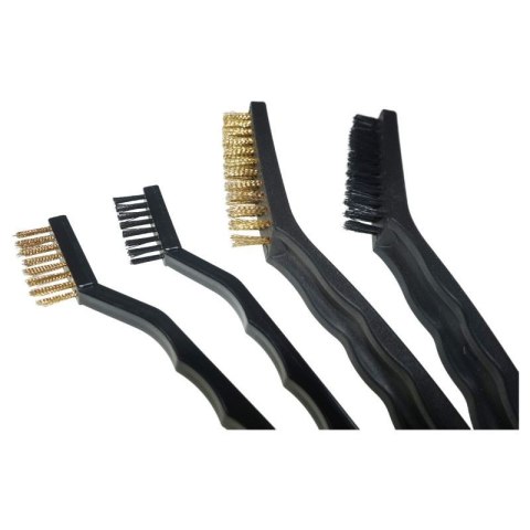 Zestaw szczotek drucianych mosiądz nylon 2x 40mm 2x100mm Zestaw szczotek drucianych mosiądz nylon 2x 40mm 2x100mm