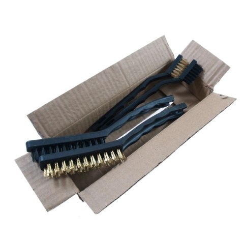 Zestaw szczotek drucianych mosiądz nylon 2x 40mm 2x100mm Zestaw szczotek drucianych mosiądz nylon 2x 40mm 2x100mm