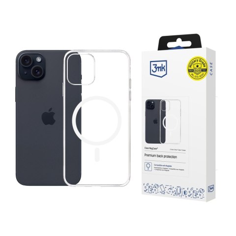 Etui na telefon 3mk do Apple iPhone 15 z Mag Safe - przezroczyste Clear MagCase Etui na telefon 3mk do Apple iPhone 15 z Mag Safe - przezroczyste Clear MagCase