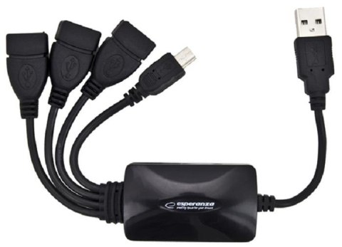 Hub USB Esperanza EA114 3xUSB 2.0 czarny Hub USB Esperanza EA114 3xUSB 2.0 czarny