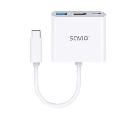 Hub USB SAVIO AK-48 USB Typ C - HDMI, USB 3.0, PD Hub USB SAVIO AK-48 USB Typ C - HDMI, USB 3.0, PD