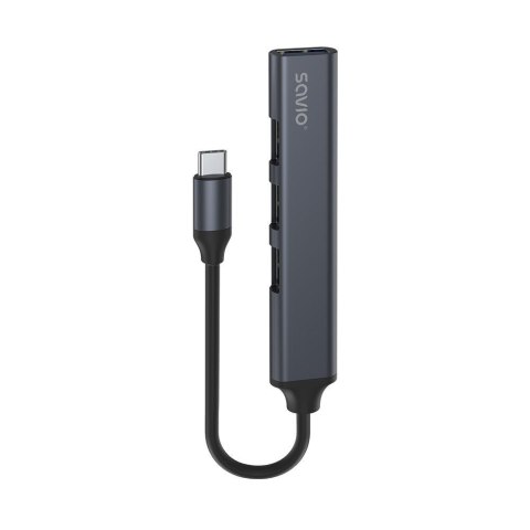 Hub USB SAVIO AK-71 USB-C - 3 x USB-A 2.0, 1 x USB-A 3.1 Gen 1 Hub USB SAVIO AK-71 USB-C - 3 x USB-A 2.0, 1 x USB-A 3.1 Gen 1