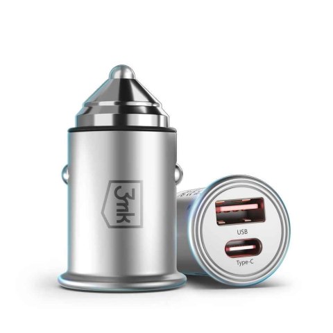 Ładowarka samochodowa 3mk Hyper Car Charger 45W aluminiowa Ładowarka samochodowa 3mk Hyper Car Charger 45W aluminiowa