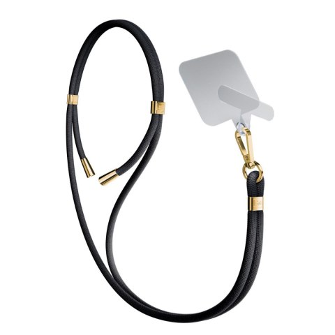 Smycz do telefonu - 3mk EasyClip - czarna (złoty) Smycz do telefonu - 3mk EasyClip - czarna (złoty)