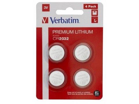 Bateria Verbatim CR2032 (4 szt blister) Bateria Verbatim CR2032 (4 szt blister)