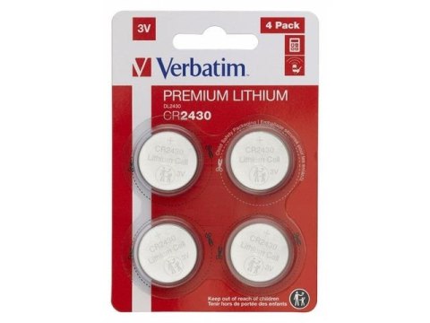 Bateria Verbatim CR2430 (4 szt blister) Bateria Verbatim CR2430 (4 szt blister)