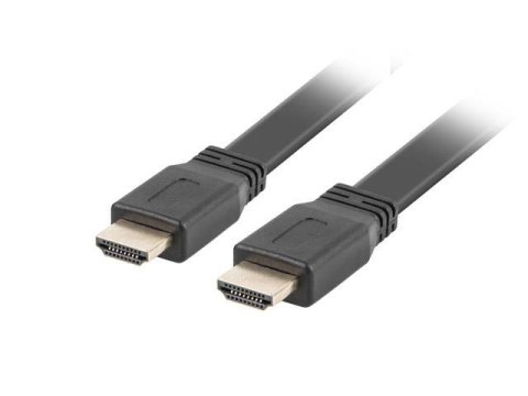 Kabel HDMI Lanberg M/M v2.0 1m czarny flat Kabel HDMI Lanberg M/M v2.0 1m czarny flat