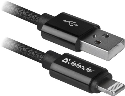 Kabel USB Defender USB-LIGHTNING 1m 2,1A czarny Kabel USB Defender USB-LIGHTNING 1m 2,1A czarny