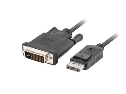 Kabel adapter Lanberg DisplayPort v1.2 - DVI-D (24+1) M/M 3m czarny Dual Link Kabel adapter Lanberg DisplayPort v1.2 - DVI-D (24+1) M/M 3m czarny Dual Link