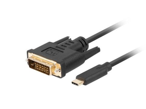 Kabel adapter Lanberg USB-C(M) - DVI-D(24+1) 1,8m czarny Kabel adapter Lanberg USB-C(M) - DVI-D(24+1) 1,8m czarny