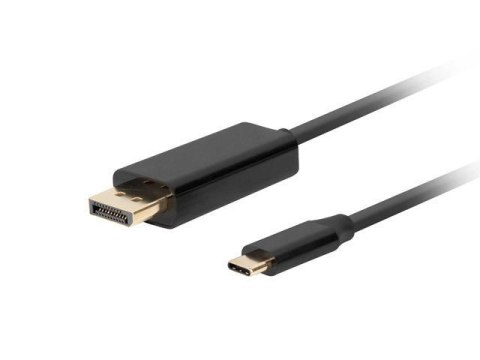 Kabel adapter Lanberg USB-C(M) - Displayport(M) 1,8m 4K 60Hz czarny Kabel adapter Lanberg USB-C(M) - Displayport(M) 1,8m 4K 60Hz czarny