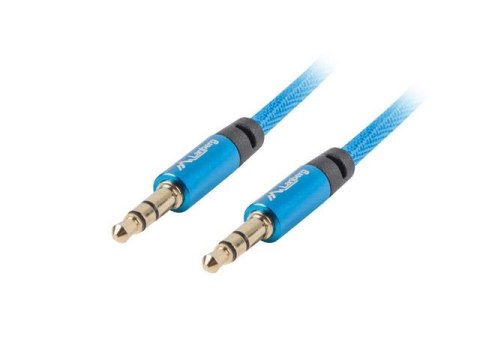 Kabel audio Lanberg Premium stereo minijack - minijack M/M 2m niebieski Kabel audio Lanberg Premium stereo minijack - minijack M/M 2m niebieski
