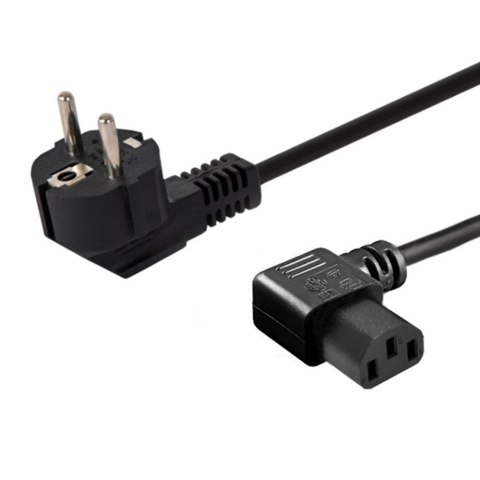 Kabel zasilający Savio CL-115 IEC C13 kątowy - C/F Schuko kątowy 1,2 M Kabel zasilający Savio CL-115 IEC C13 kątowy - C/F Schuko kątowy 1,2 M