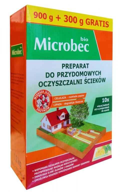Microbec BIO do Oczyszczalni Przydomowych 1,2kg Microbec BIO do Oczyszczalni Przydomowych 1,2kg