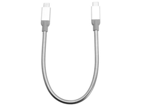 Kabel Verbatim USB-C(M) - USB-C(M) 3.1 Gen 2 0.3m srebrny Kabel Verbatim USB-C(M) - USB-C(M) 3.1 Gen 2 0.3m srebrny