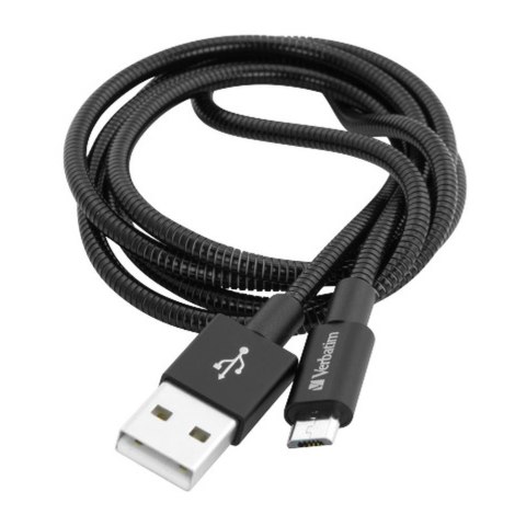 Kabel Verbatim micro USB-B(M) - USB-A(M) 1m czarny Kabel Verbatim micro USB-B(M) - USB-A(M) 1m czarny