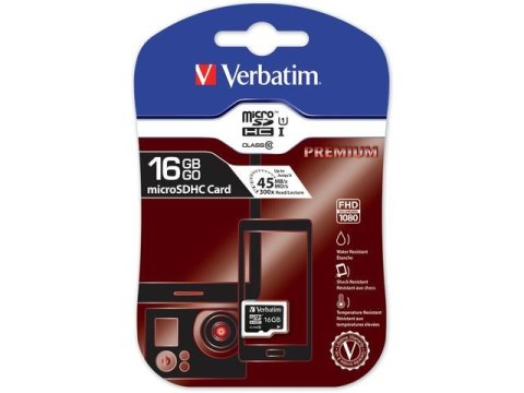 Karta pamięci MicroSDHC Verbatim 16GB Class 10 Karta pamięci MicroSDHC Verbatim 16GB Class 10