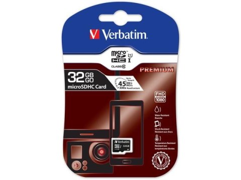 Karta pamięci MicroSDHC Verbatim 32GB Class 10 Karta pamięci MicroSDHC Verbatim 32GB Class 10