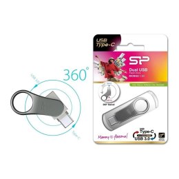 Pendrive Silicon Power C80 32GB USB 3.0 / USB-C + Type C Metal