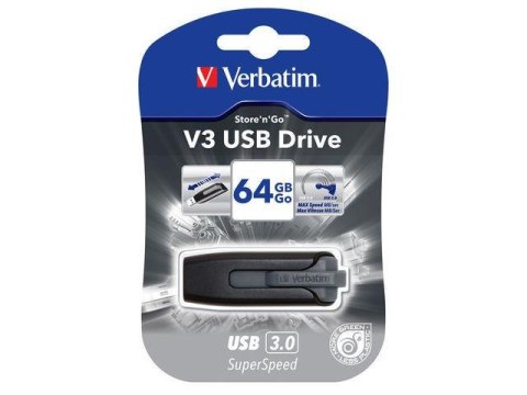 Pendrive Verbatim 64GB V3 USB 3.0 Pendrive Verbatim 64GB V3 USB 3.0