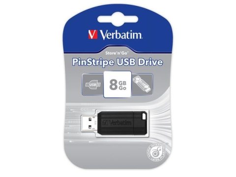 Pendrive Verbatim 8GB PinStripe USB 2.0 Pendrive Verbatim 8GB PinStripe USB 2.0