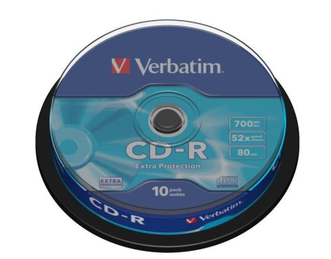 Płyty CD-R Verbatim 52x 700MB Extra Protection (Cake 10) Płyty CD-R Verbatim 52x 700MB Extra Protection (Cake 10)