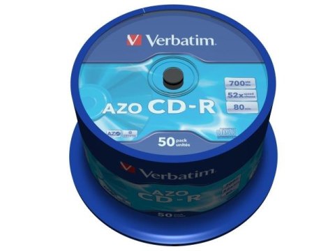Płyty CD-R Verbatim 700MB AZO (Cake 50) Płyty CD-R Verbatim 700MB AZO (Cake 50)