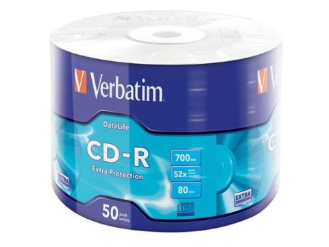 Płyty CD-R Verbatim 700MB Extra Protection Wrap (50 Spindel) Płyty CD-R Verbatim 700MB Extra Protection Wrap (50 Spindel)