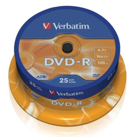 Płyty DVD-R Verbatim 16x 4.7GB (Cake 25) MATT SILVER Płyty DVD-R Verbatim 16x 4.7GB (Cake 25) MATT SILVER